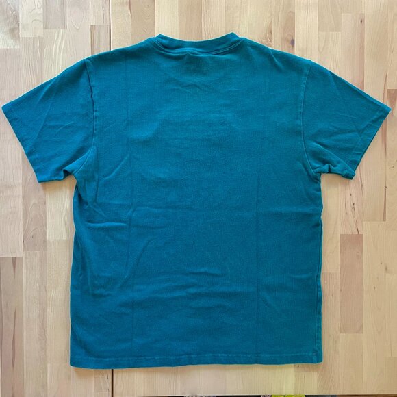 Teddy Fresh Unisex Teal Short Sleeve T-Shirt Tee with Flame Fire Logo size Small - Picture 3 of 5